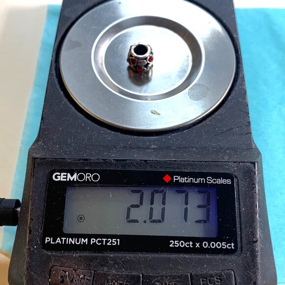 Vintage Sterling Silver 925 Red Crystal Heart Slide Charm Fits All Bracelets - Picture 7 of 7